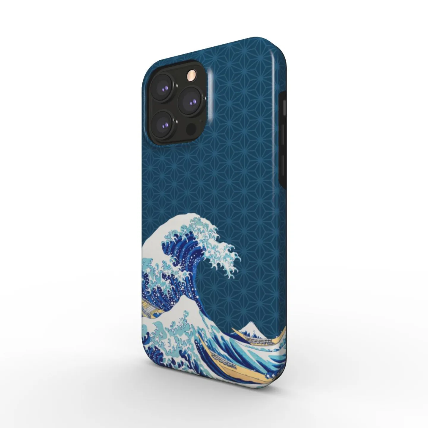 Blaue Welle auf blauem Hintergrund