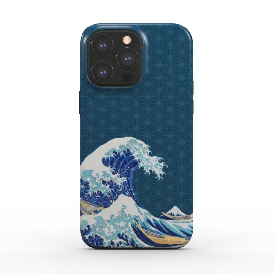 Blaue Welle auf blauem Hintergrund