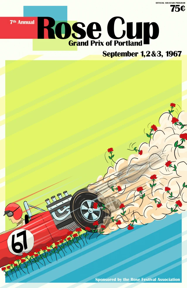 Vintažinis lenktynių plakatas „Pau Grand Prix · McLaren · 1950“ – vintažinis lenktynių plakatas | Framein