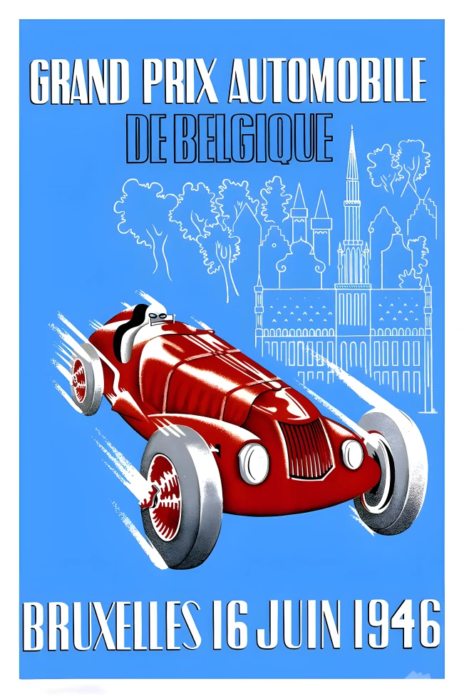 Vintažinis lenktynių plakatas „Kyalami · Chaparral · 1942“ – vintažinis lenktynių plakatas | Framein