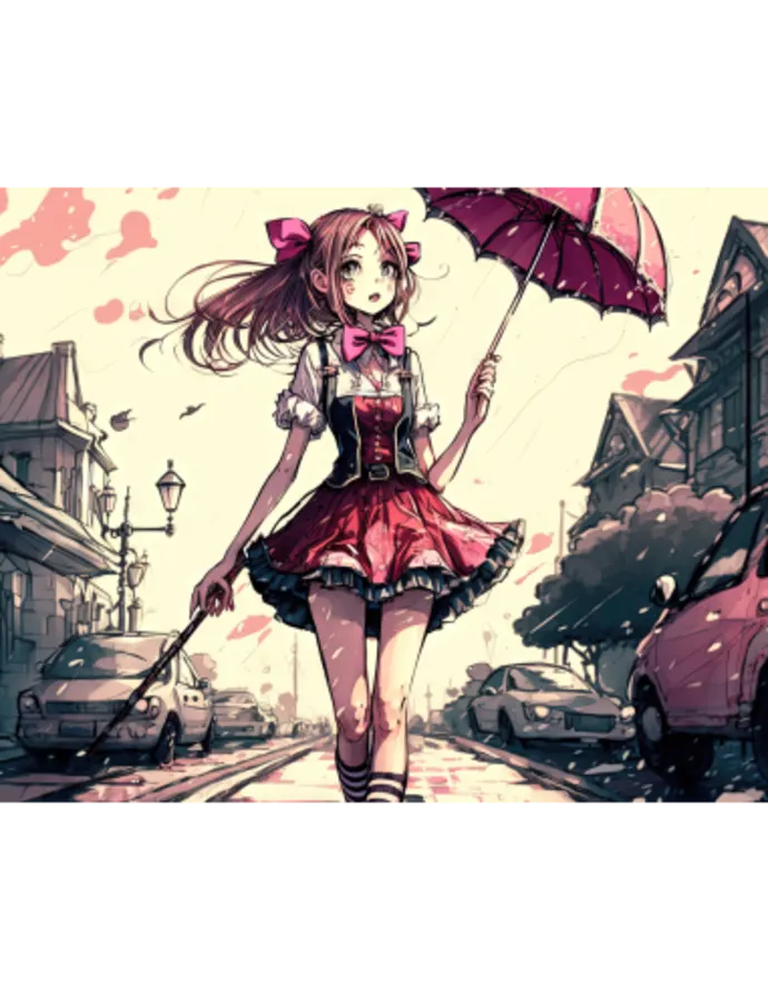 Plakatas „Miela anime mergina išėjo pasivakščioti“ – anime plakatas | Framein – nuotrauka 1 iš 2