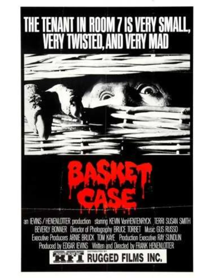 80-ųjų filmo „Basket case“ plakatas – 80-ųjų filmo plakatas | Framein