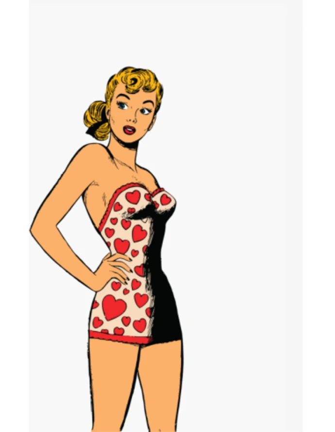 Minimalistinis plakatas „Pin-up girl“ – minimalistinis plakatas | Framein – nuotrauka 1 iš 2