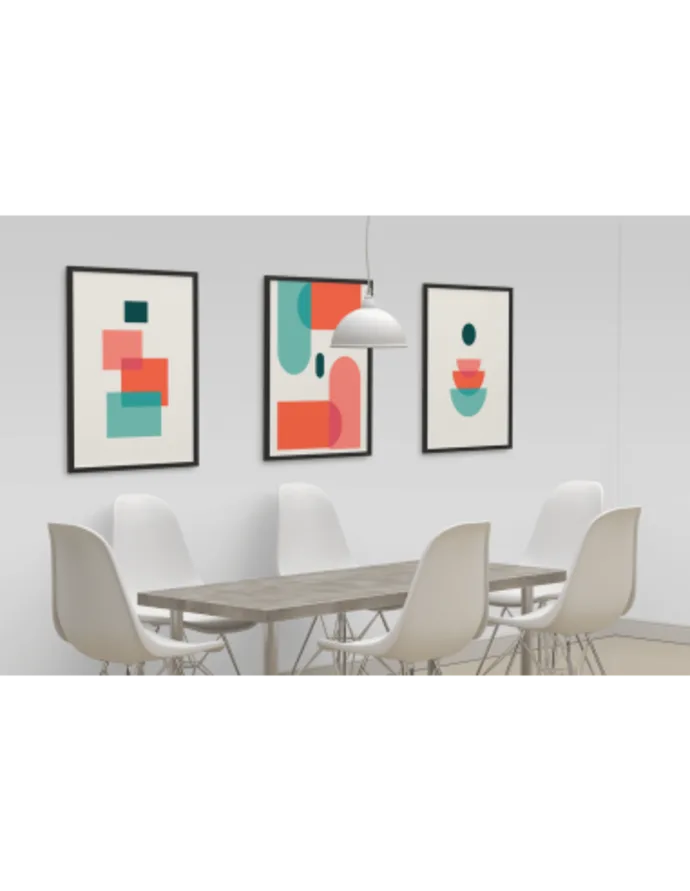 Paveikslas „Bauhaus Spalvotos formos 3“ – meno plakatas | Framein – nuotrauka 1 iš 2