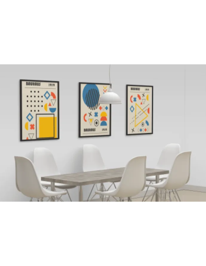 Paveikslas „Bauhaus Formos 3“ – meno plakatas | Framein – nuotrauka 1 iš 3