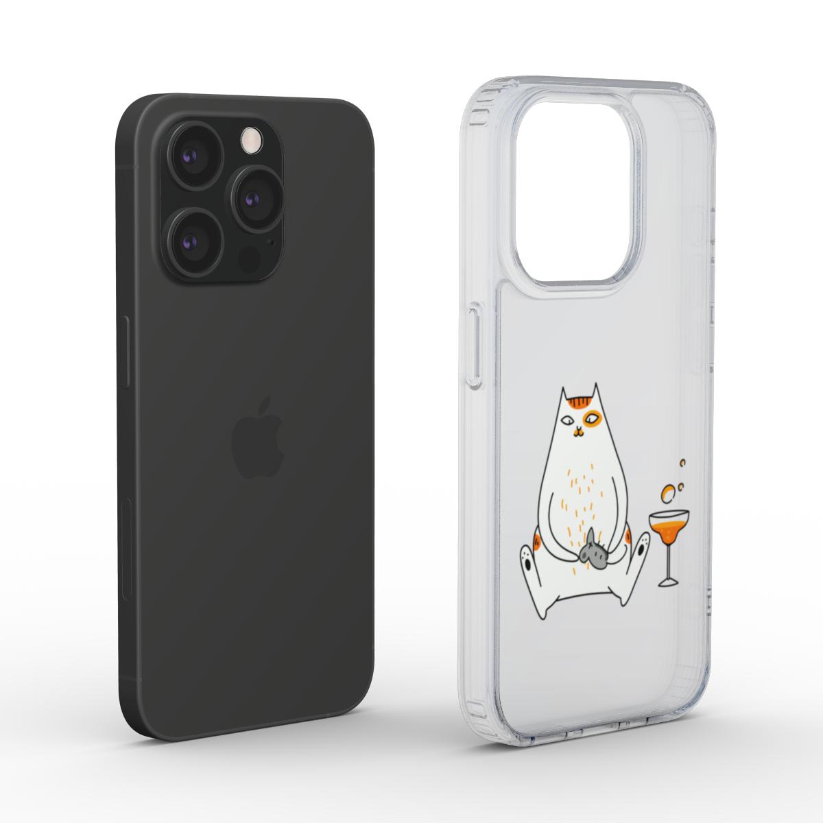 Katze mit Cocktail