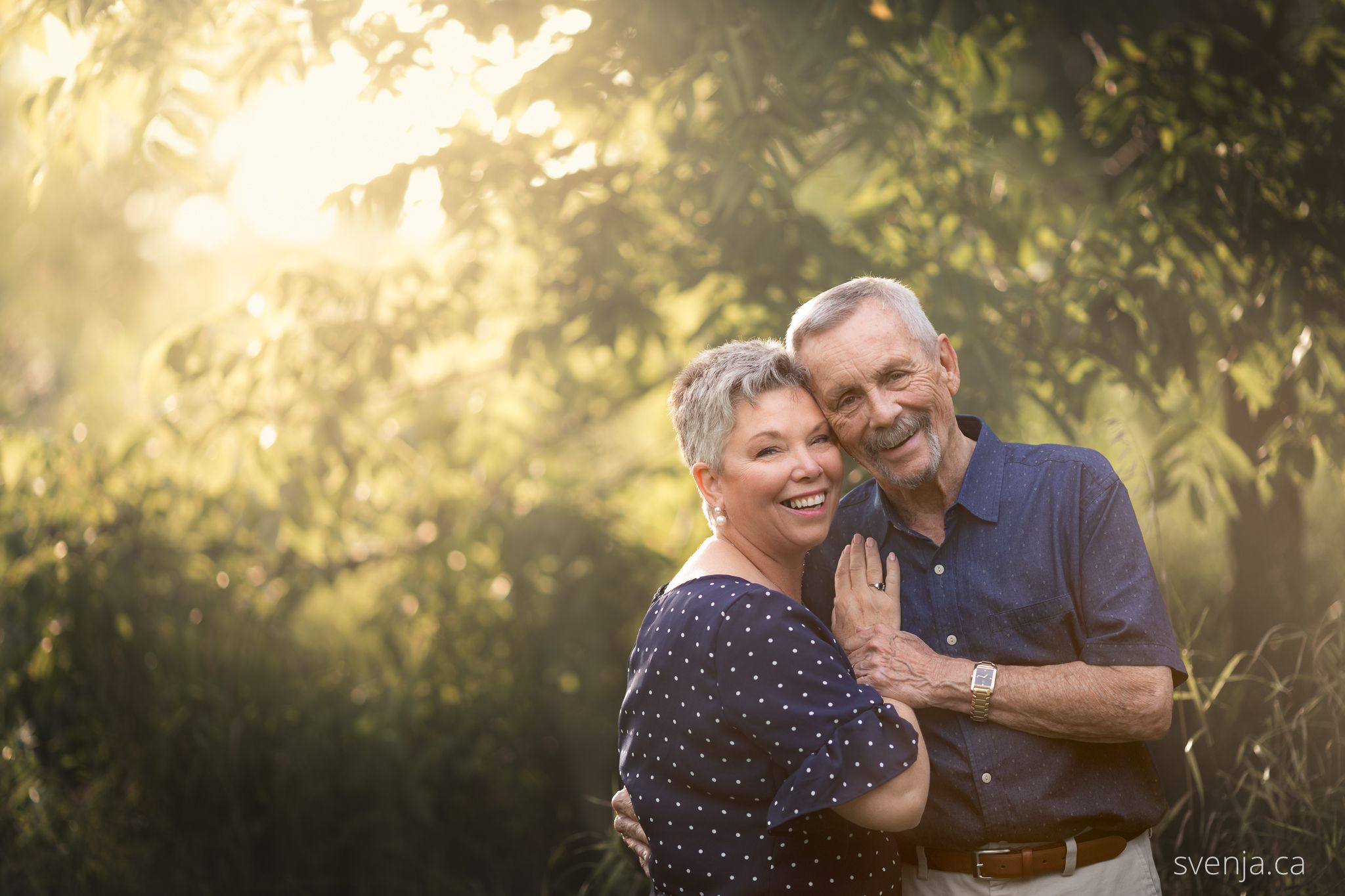 happy couple in the sunlight