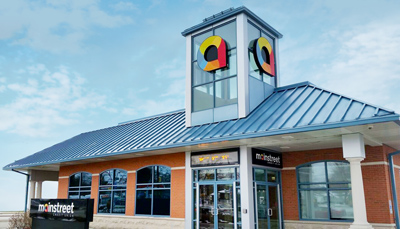 a Mainstreet branch image with a blue sky background