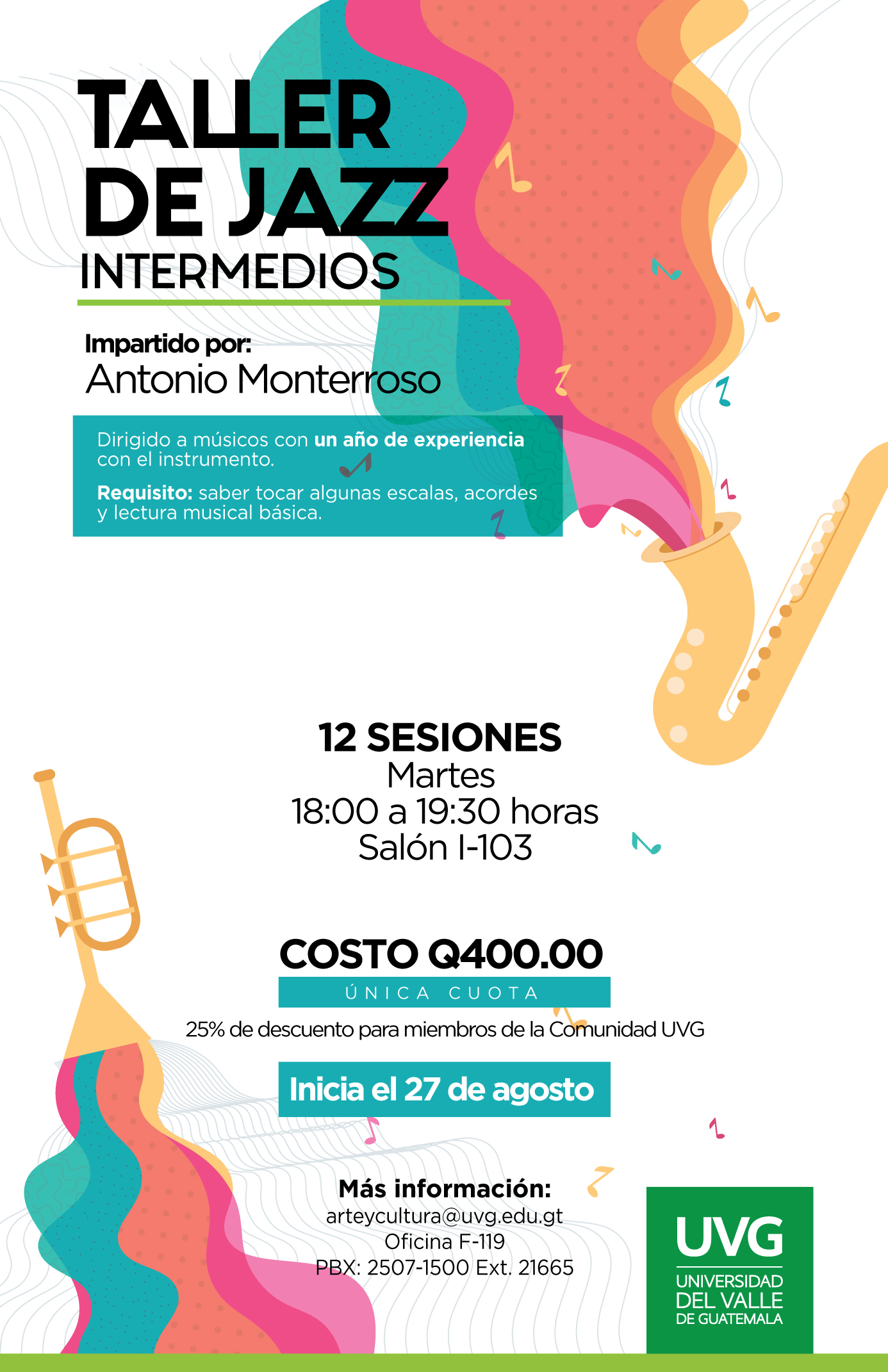 TALLER DE JAZZ NIVEL INTERMEDIO