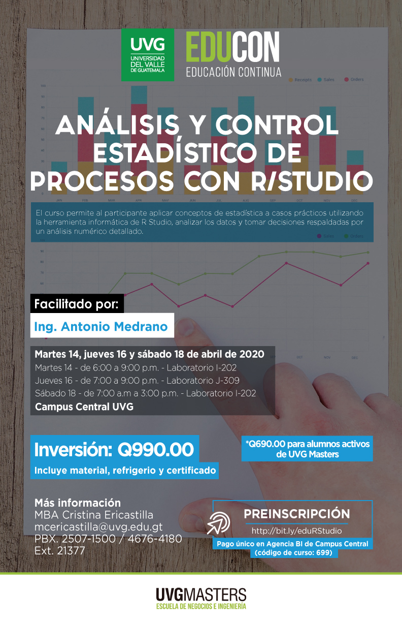 ANÁLISIS Y CONTROL ESTADÍSTICO DE PROCESOS CON R/Studio