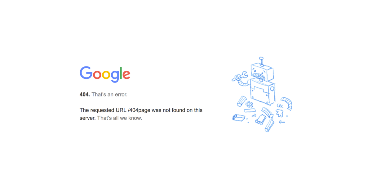 5 cách thể hiện trang 404 Error hiệu quả