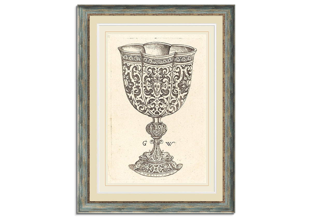 Chalice with six embossings by 