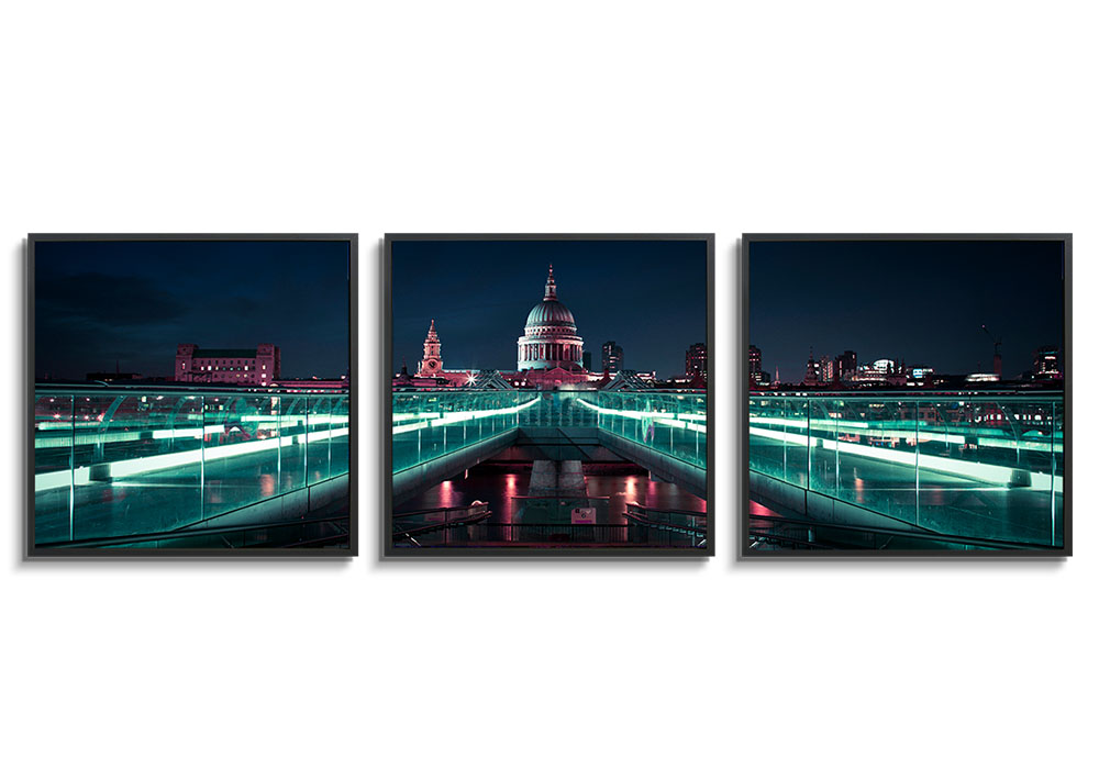 Framed Canvas Triptych of St. Pauls  by 