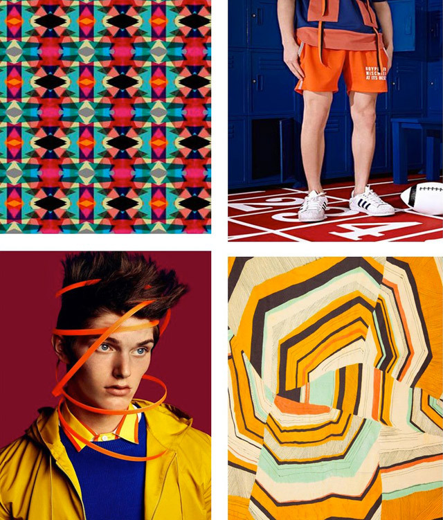 #DesignOptions color trend report on #WeConnectFashion, Men's SS17, Bright Fixation mood board details