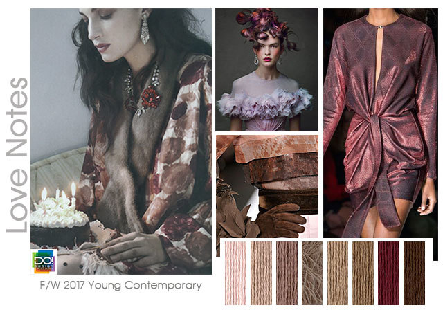 #DesignOptions FW 17/18 color on #WeConnectFashion, Women's Contemporary trend: Love Notes.