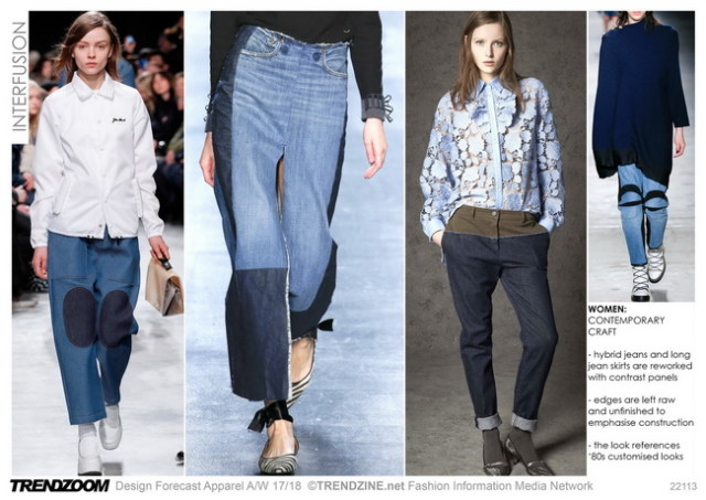#Trendzine A/W 17-18 trends on #WeConnectFashion. Women's Denim: Interfusion mood