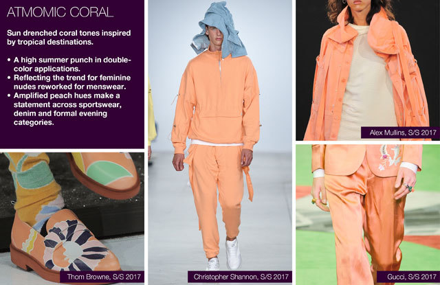 #Trendstop SS17 Mens Color on #WeConnectFashion. Key Essential Theme: Summer Rain