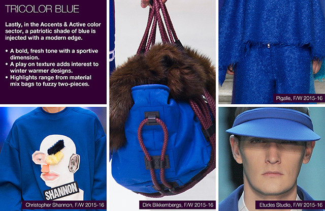 #Trendstop on #WeConnectFashion, Key Menswear Colors FW 16/17: Tricolor Blue.