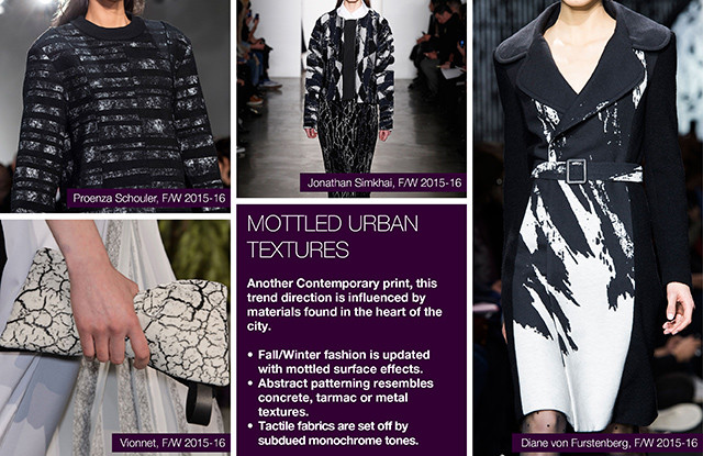 #Trendstop on #WeConnectFashion, Key Womenswear Print Trends FW 16/17: Mottled Urban Textures.