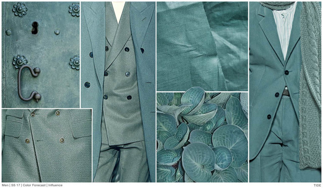 #FashionSnoops on #WeConnectFashion SS17 trend board. Menswear color, Tide