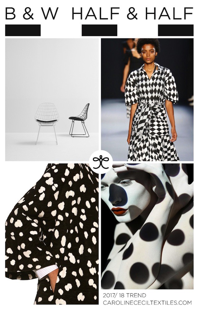 #CarolineCecil on #WeConnectFashion. SS18 emerging trend: B & W Half & Half