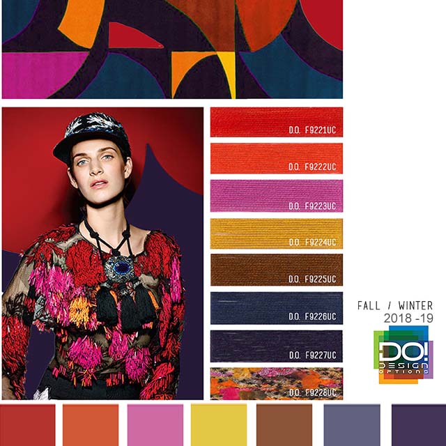 #DesignOptions FW18/19 color report on #WeConnectFashion, Women's Market Mood details: Urban Dweller, detail.
