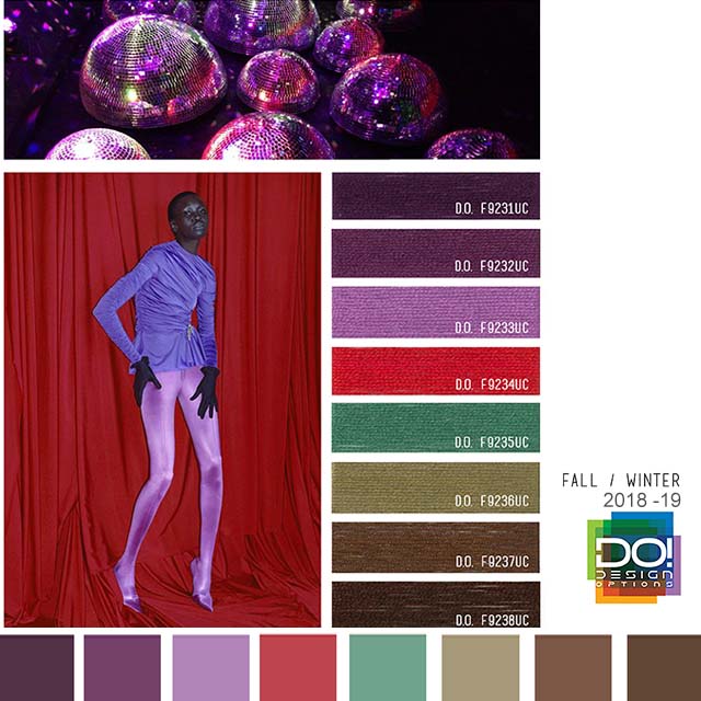 #DesignOptions FW18/19 color report on WeConnectFashion, Women's Market Mood details: Retro Revolution, detail.