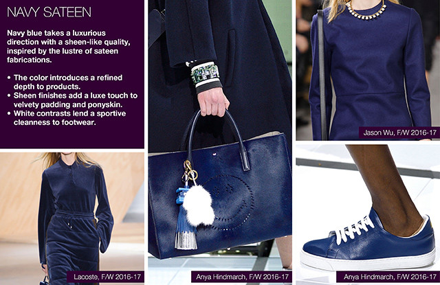 Trendstop on #WeConnectFashion, Key Women's Catwalk Color FW 16/17: Navy Sateen.