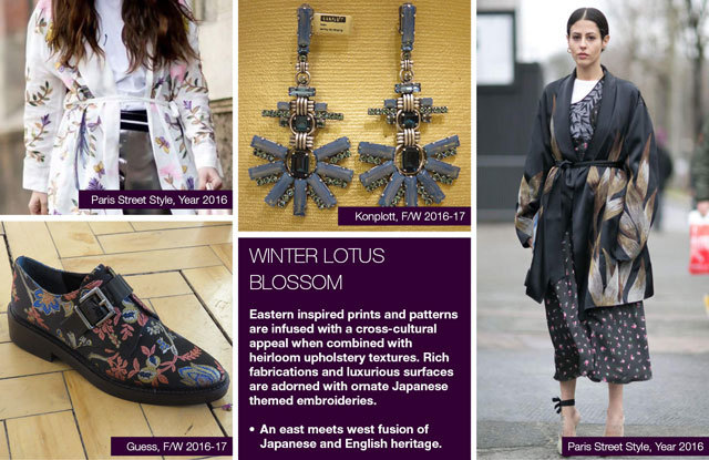 Trendstop FW 17-18 trends on #WeConnectFashion: Women's theme: Winter Lotus Blossom