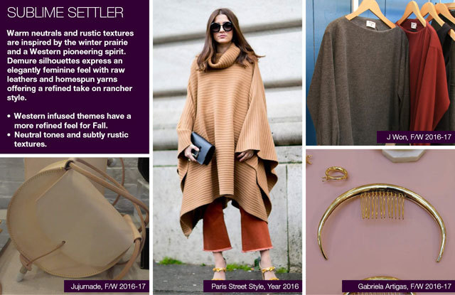 Trendstop FW 17-18 trends on #WeConnectFashion: Women's theme: Sublime Settler