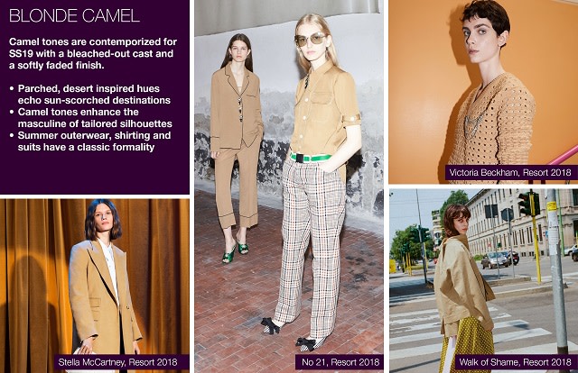 #Trendstop SS19 color trends on #WeConnectFashion. Mood: Blonde Camel