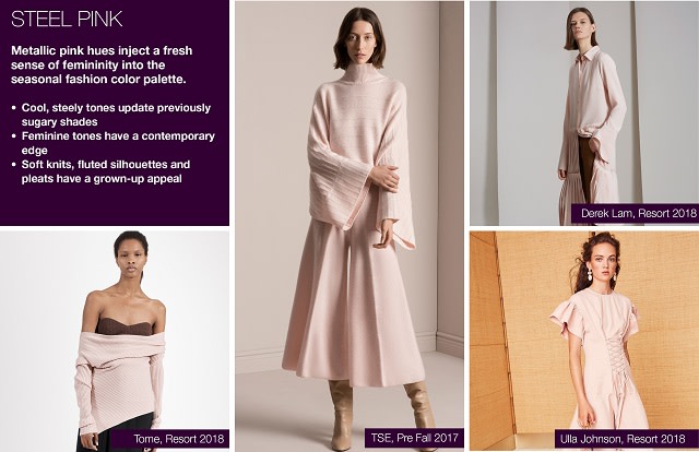 #Trendstop SS19 color trends on #WeConnectFashion. Mood: Steel Pink