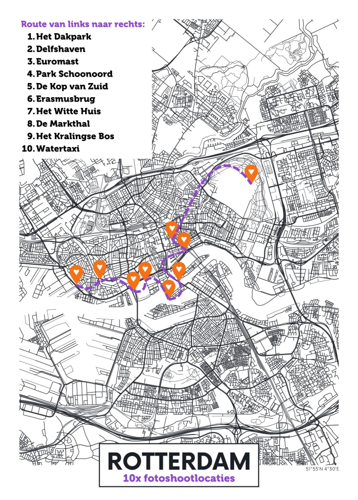 10-fotoshootlocaties-rotterdam-plattegrond-route