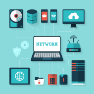 Computer network concept vector illustration