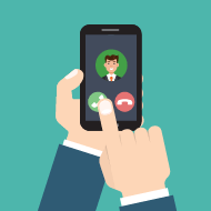 VoIP technology concept vector illustration