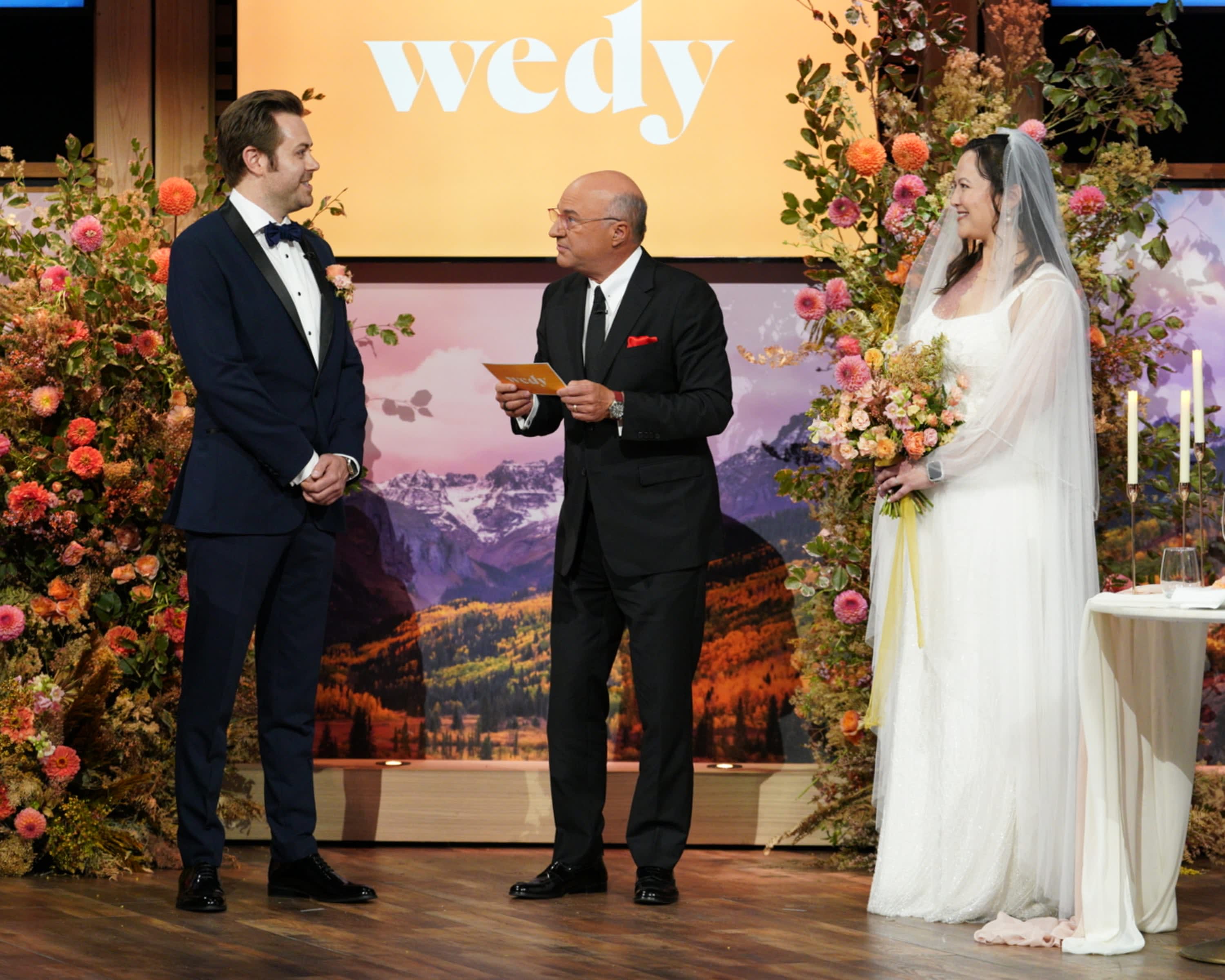 The world's first Shark Tank wedding ceremony on set