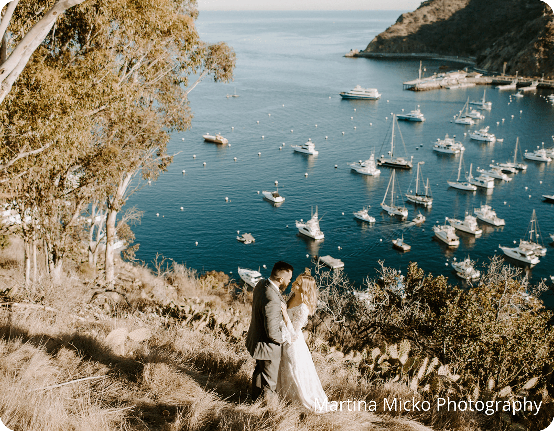 Catalina Island Elopement Couple