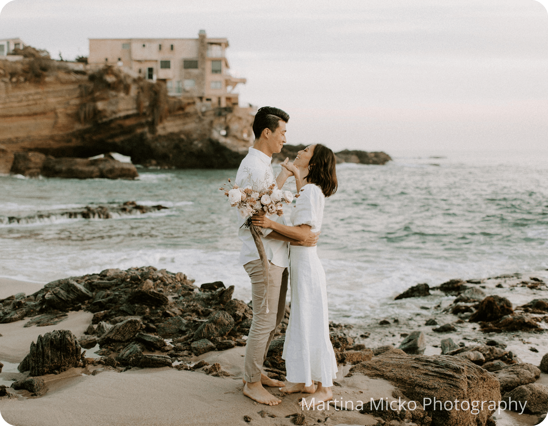 Laguna Beach Elopement Couple