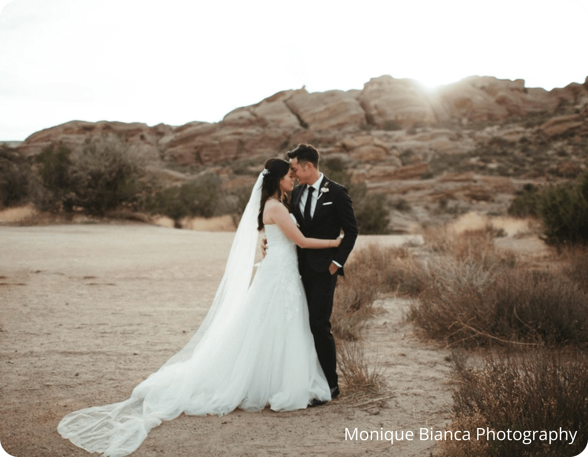 Vasquez Rock Elopement Couple