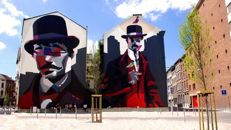 Mure peinture à Charleroi