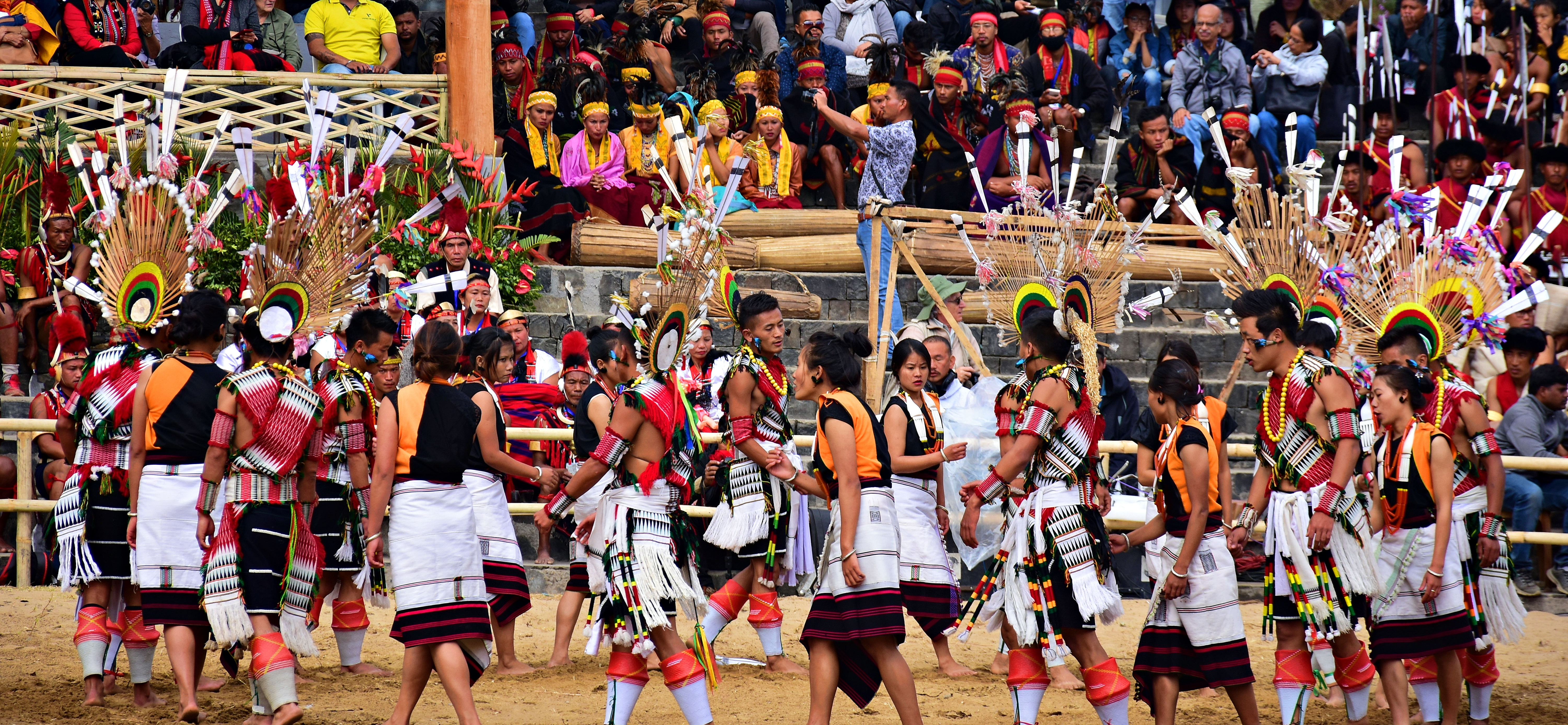 Angami tribe of Nagaland performing 'Melo Phita' dance