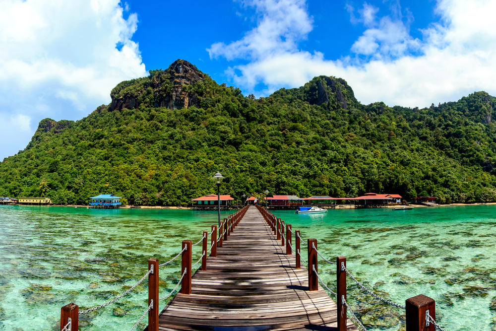 Corals reef in Bohey Dulang Island, Sabah, Malaysia