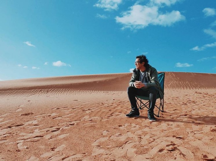 Irham Faridh di Perry Sandhills, Wentworth, New South Wales