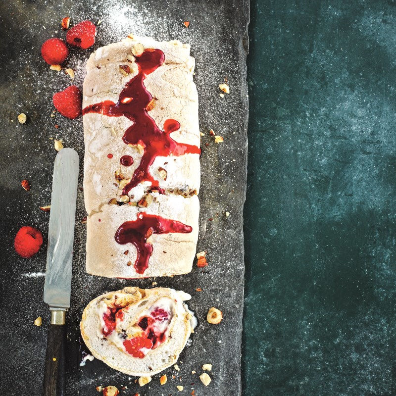 Photo de Roulade de framboises et aux noisettes prise par WW