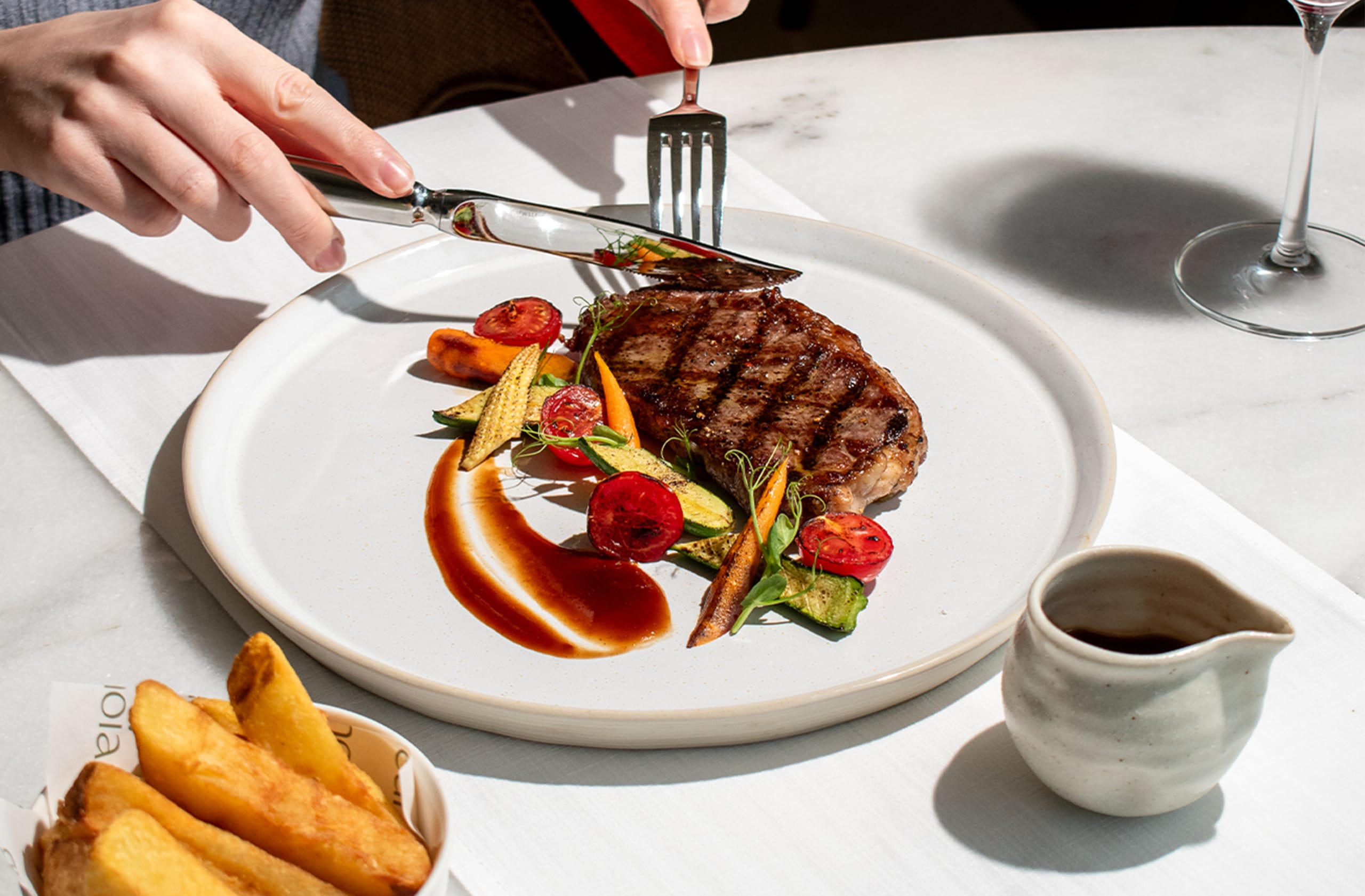 (hyatt Restaurant) Steak and Fries