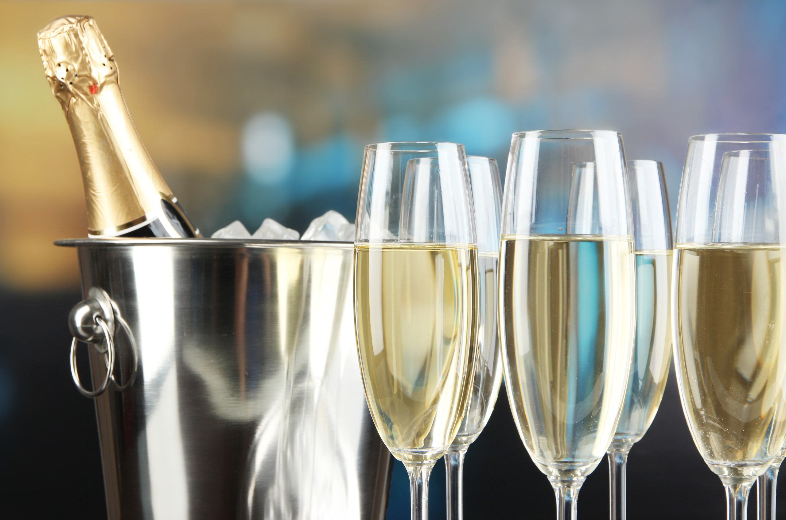 Bergh P624 Champagne Bottle and Glasses