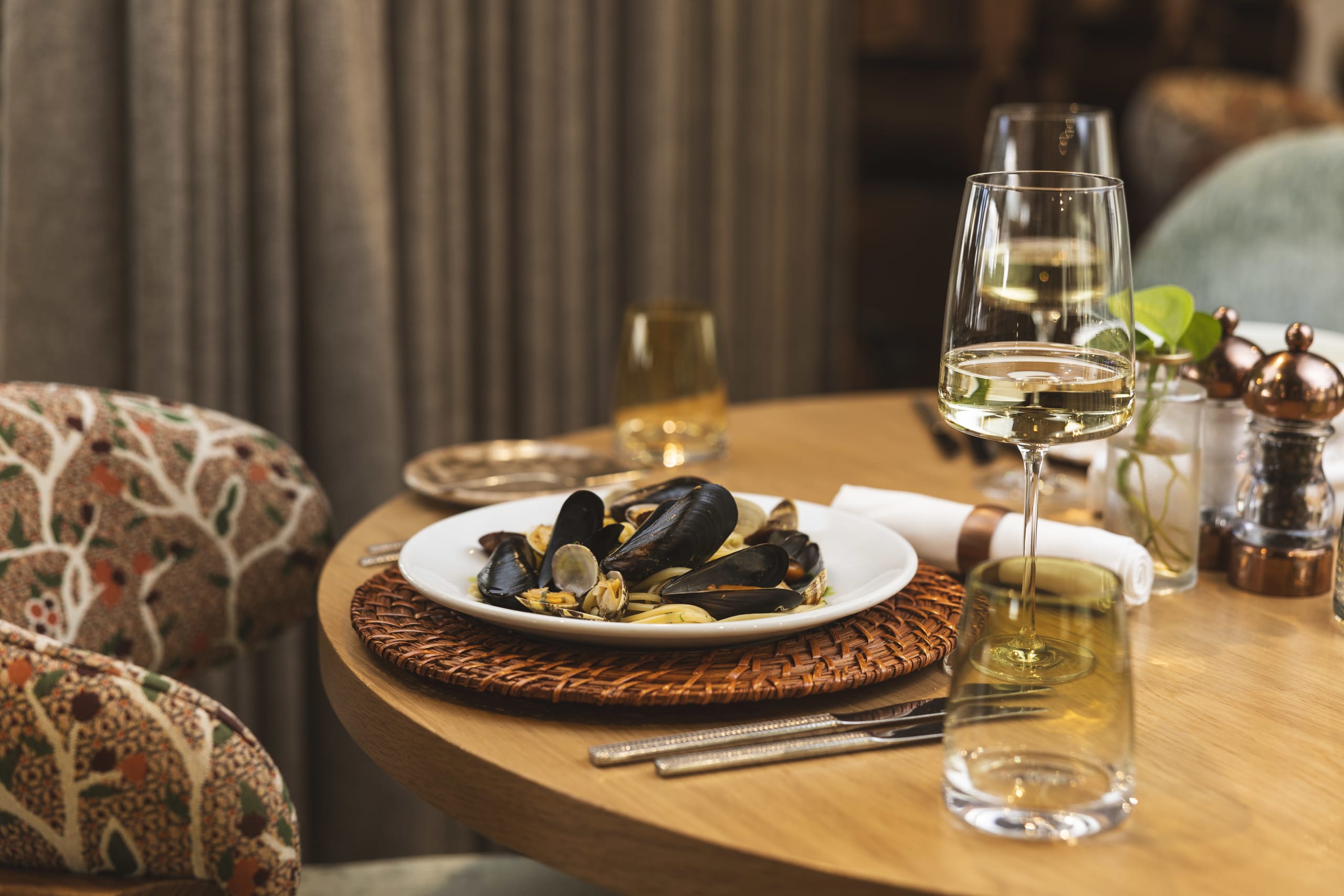 Mussels on Table