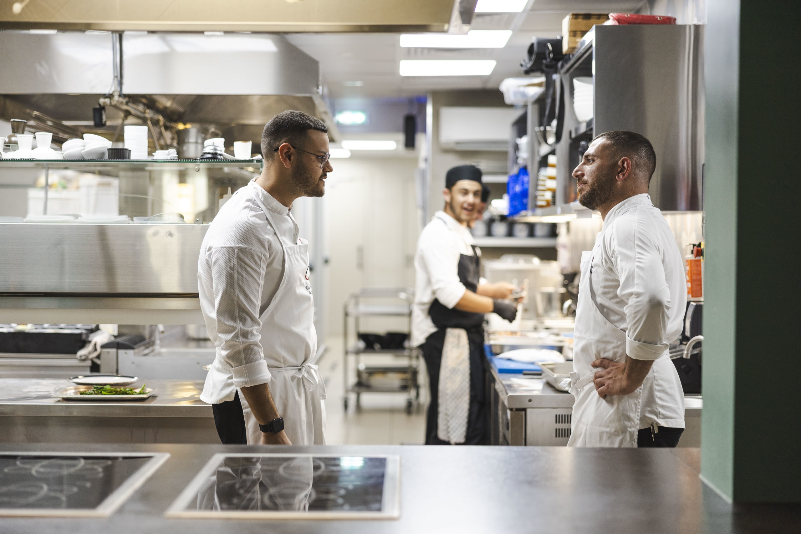 Kitchen Team Discussing