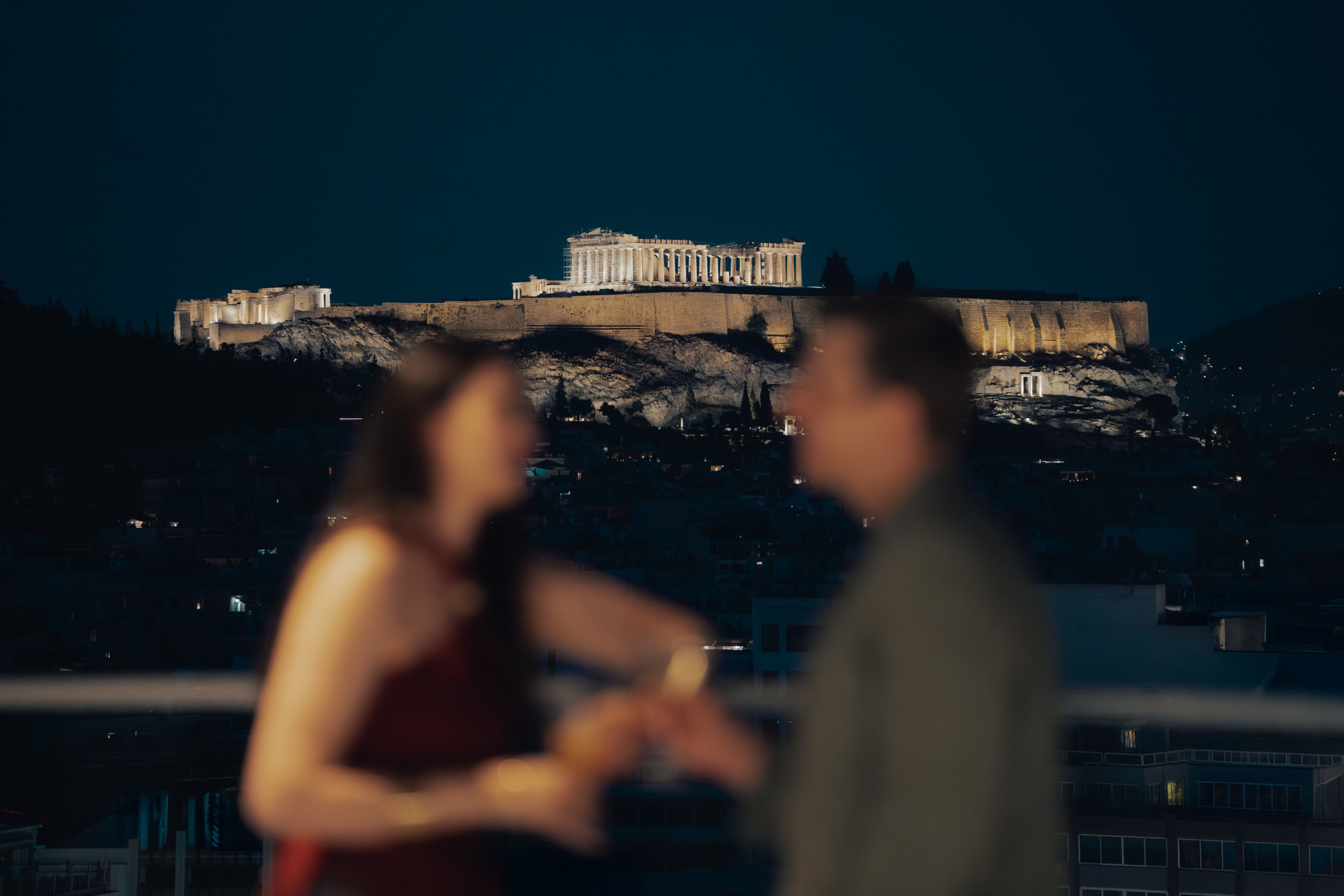 Grand Hyatt Athens the Grand Couple at Night