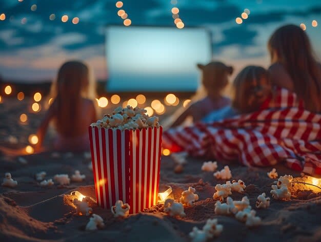 Photo Outdoor Movie Screening Stars Families Cuddling up Community Activities Cares 655090 1501108